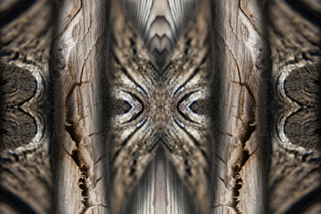 Wooden texture with a pattern of butterfly wings, close-up