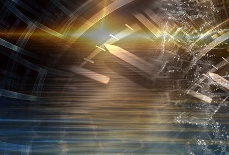 Abstract artwork the time.3d rendering