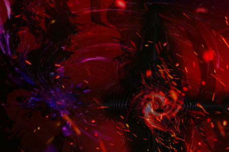 Futuristic abstract fractal background. Digital image machine of the cyber future