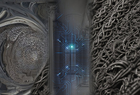 3d rendering of abstract technology concept, circuit board, computer generated images