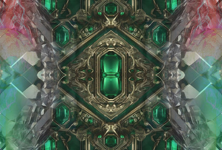 3d illustration of abstract geometric composition,digital art works. computer generated graphics.の写真素材