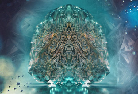 3D surreal illustration. sacred geometry. Mysterious psychedelic relaxation pattern. fractal...