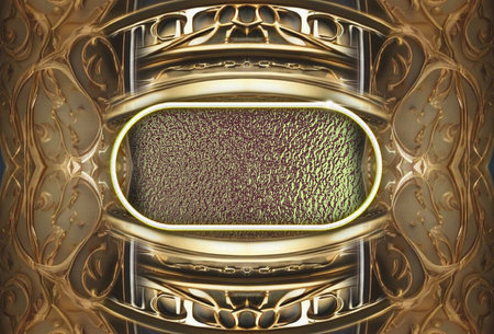 Elegant golden background with space for text. 3D renderingの写真素材