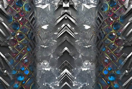 3d illustration of abstract geometric composition,digital art works. High resolution photo.