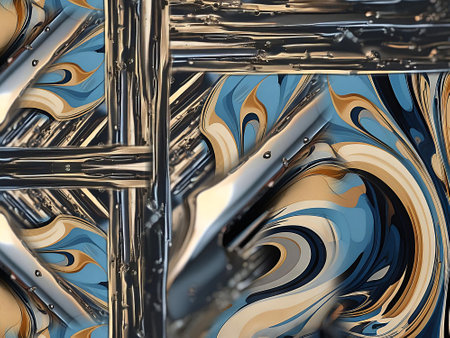 3d illustration of abstract geometric composition,digital art works. computer generated graphics.