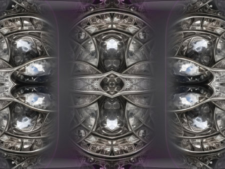 Computer generated fractal artwork for creative art, design and entertainment.