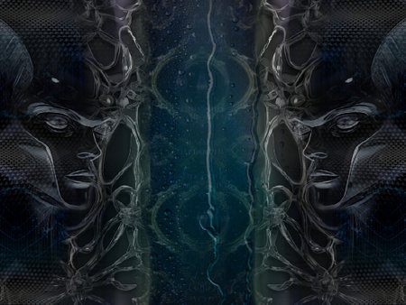 3D illustration of abstract fractal for creative art,design and entertainmentの写真素材