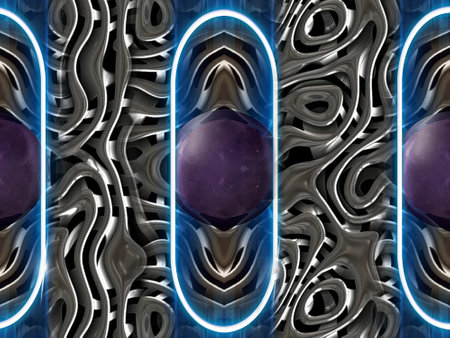 3d illustration of a computer generated fractal design, abstract background
