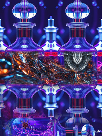 3d illustration of abstract geometric composition,digital artwork for creative graphic design
