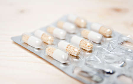 capsule container medical pharmacy package pill therapyの写真素材