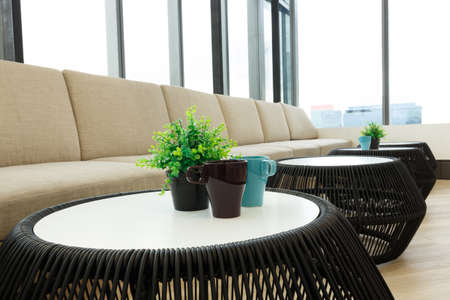 modern interior living officeの写真素材