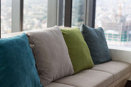 pillow on sofa interior design