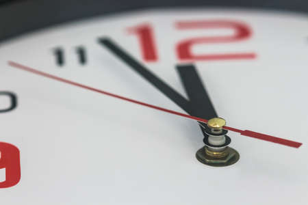 close up clock at lunch breakの写真素材