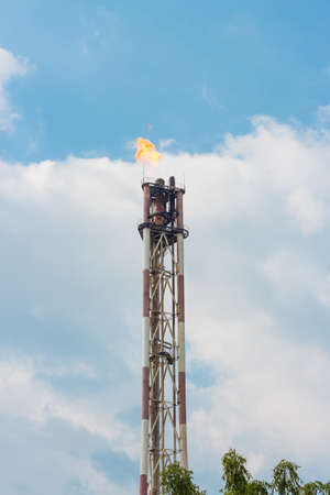 oil refining on blue skyの写真素材
