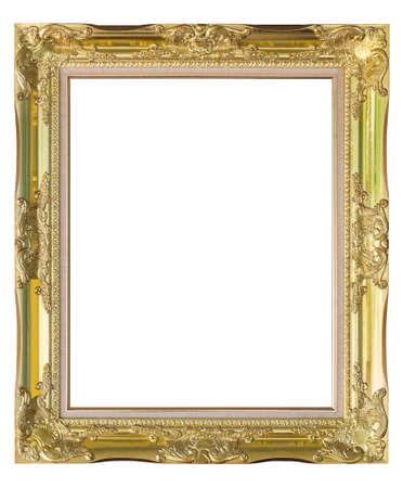 picture frame on isolated white backgroundの写真素材