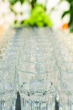 row of glassの写真素材