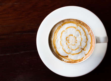 coffee cup on tableの写真素材