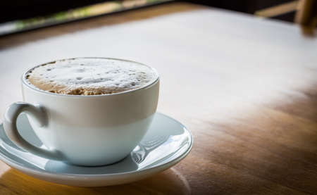 coffee cup on tableの写真素材