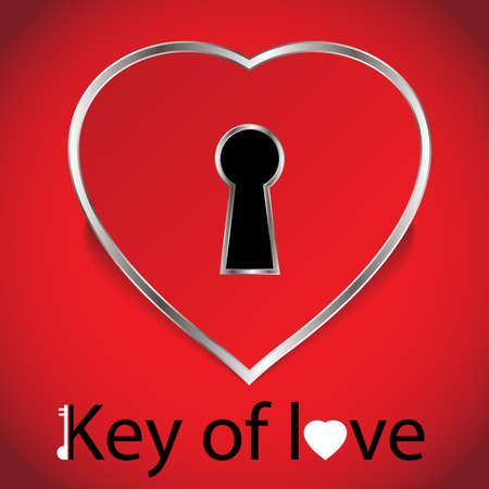 Key of love valentine dayのイラスト素材