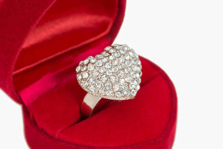 heart love ring in red velvetの写真素材