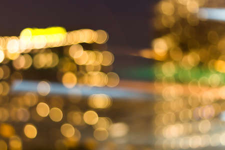 light blur in city abstract background on nightの写真素材
