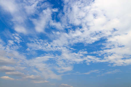beautiful cloud in bright day on blue skyの写真素材