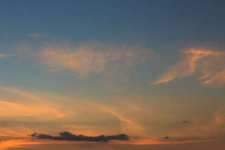 beauty cloud sky at twilight sunsetの写真素材