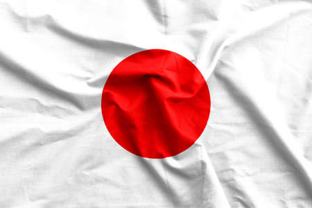 japan flag cotton textureの写真素材