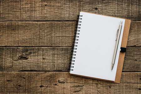 book blank for copy text on old grain wood textureの写真素材