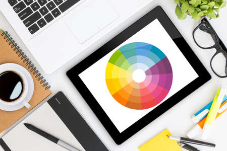 creative graphic design's deskの写真素材