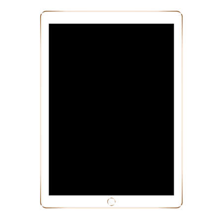 mock up gold digital tabletのイラスト素材