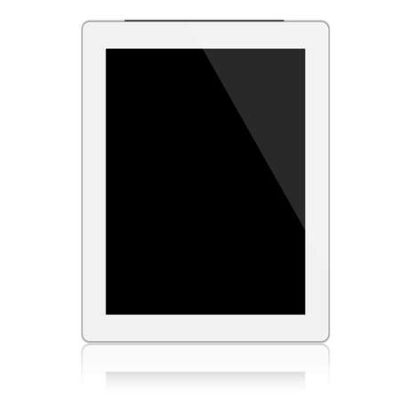 mockup white digital tablet isolated on white vector designのイラスト素材