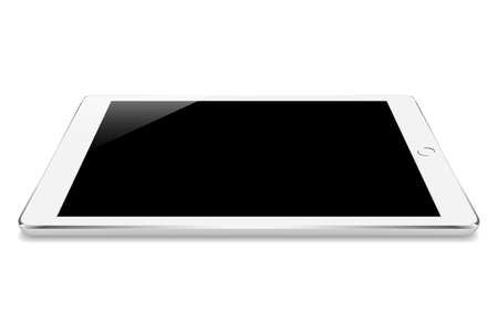 mock up white tablet isolated on white vector designのイラスト素材