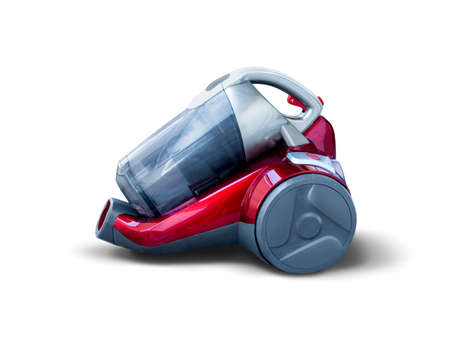 Cyclonic vacuum cleaner isolated on white background