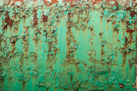 Rust and green texture of steel plate for backgroundの写真素材