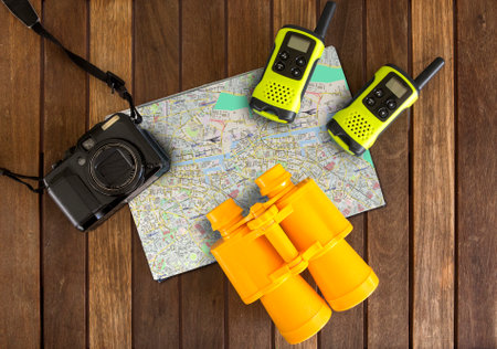 Traveling tools for kids and little explorersの写真素材