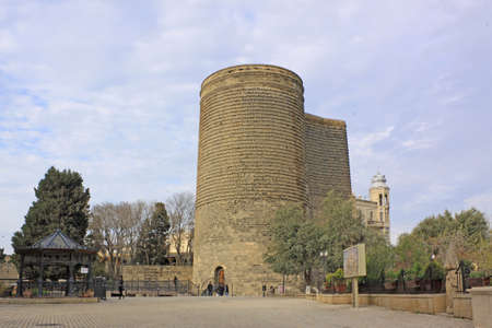 Azerbaijan  Baku  Maiden tower in the morning                       の写真素材