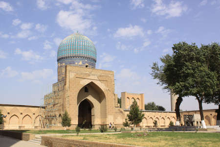Uzbekistan, Samarkand  Bibi Khanum complexの写真素材