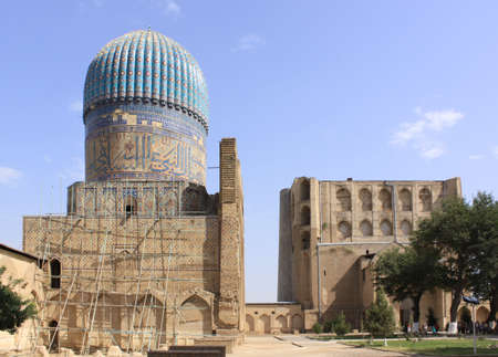 Uzbekistan, Samarkand  Veiw of cityの写真素材
