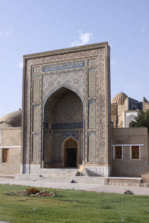 Uzbekistan, Samarkand  Shah-i-Zinda complex in Samarkandの写真素材