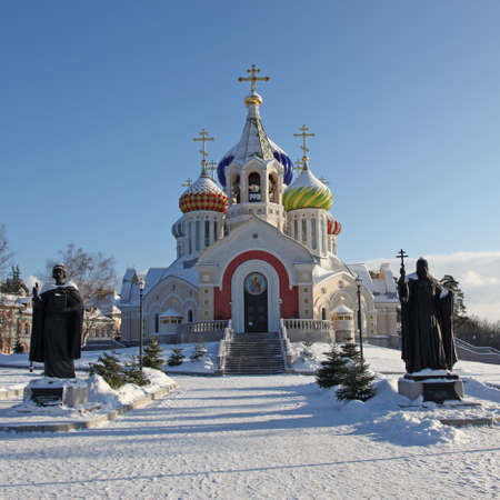 Russia  Peredelkino  Church in residential of Patriarchs of Moscowの写真素材