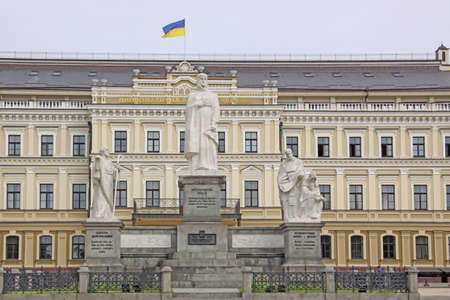 Ukraine. Kiev. Monument to Princess Olga, St. Apostle Andrew and Cyril and Methodiusのeditorial素材