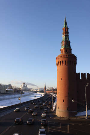 Russia. Moscow. Kremlin Towers. Vodovzvodnaya towerのeditorial素材