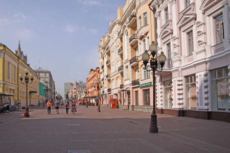 Russia. Moscow, View at historical famous street - Arbatのeditorial素材