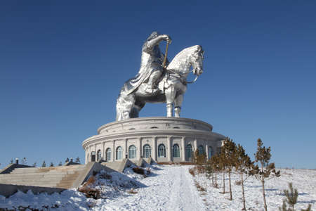 Genghis Khan monument in Ulaanbaator, Mongoliaのeditorial素材
