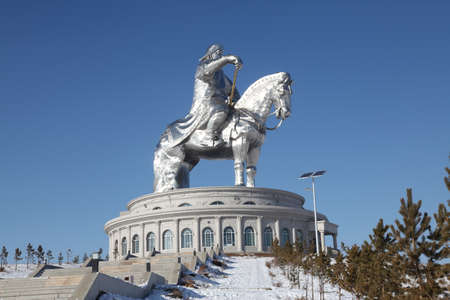 Genghis Khan monument in Ulaanbaator, Mongoliaのeditorial素材