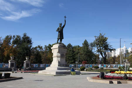 Monument of Stefan Chel Mare in Kishinev, Moldovaのeditorial素材