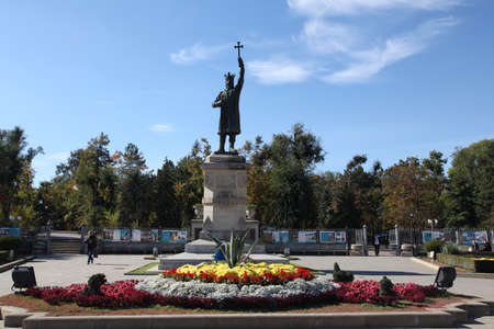 Monument of Stefan Chel Mare in Kishinev, Moldovaのeditorial素材