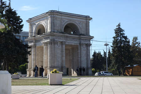 Triumphal arch, Kishinev Chisinau Moldovaのeditorial素材