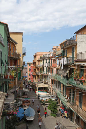 Italy Moneglia city. Streets view.のeditorial素材